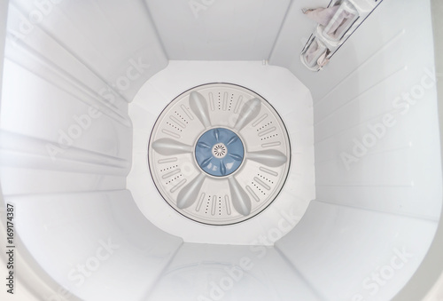 Top view inside  Washing machine .