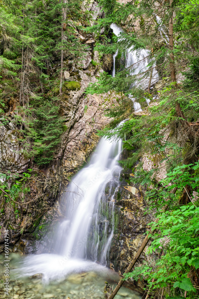 Waterfall - Kmetov vodopad - in High Tatras, Slovakia