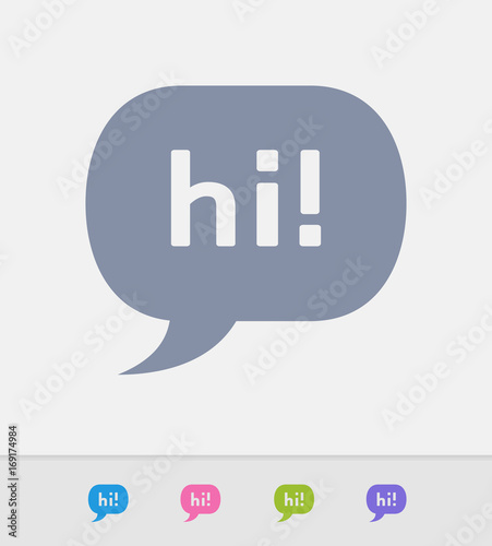 Greeting & Chat Bubble - Granite Icons. A professional, pixel-perfect icon designed on a 32x32 pixel grid and redesigned on a 16x16 pixel grid for very small sizes.