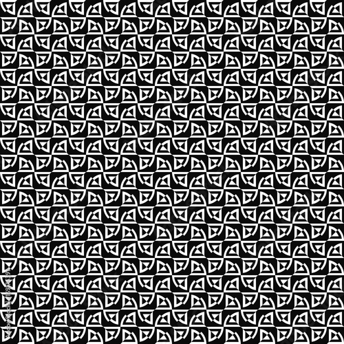 Vector seamless geometric pattern. Abstract texture. Black-and-white background. Monochrome design of divided slices. Vector EPS10