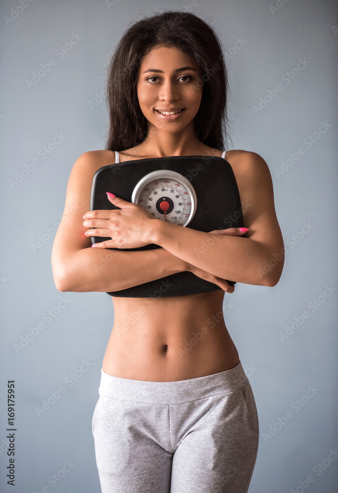Afro American sports girl Afro American sports girl