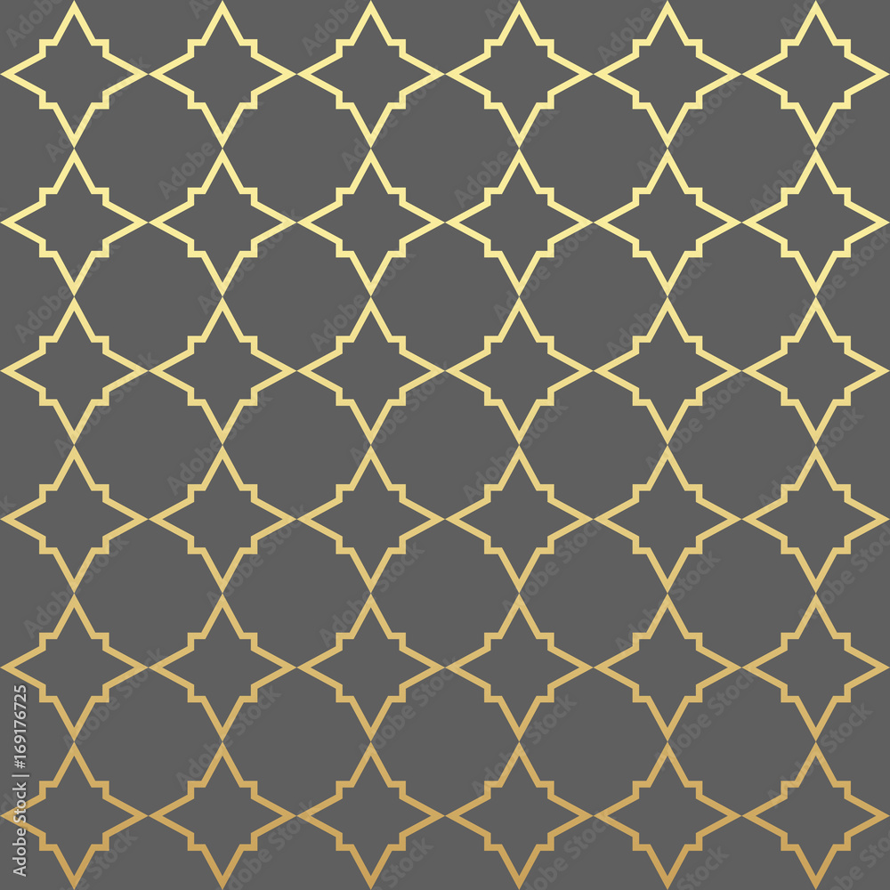 Fototapeta premium Vector modern geometry pattern hexagon, abstract geometric background, trendy print, monochrome retro texture, oriental drawings design