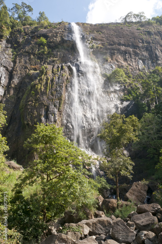 Diyaluma waterfall in Sri Lanka