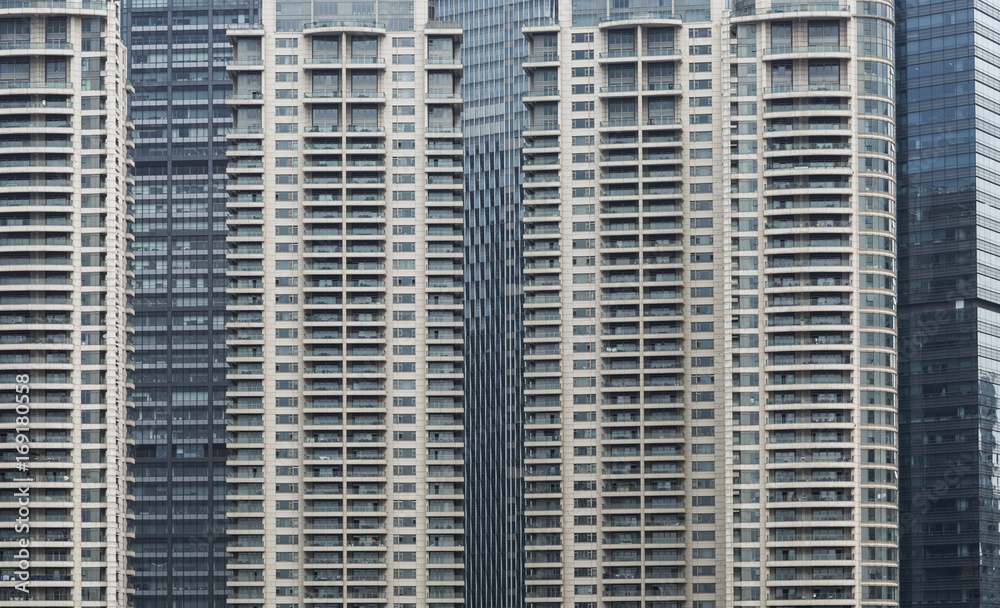 Apartment Building Detail in Shanghai, China