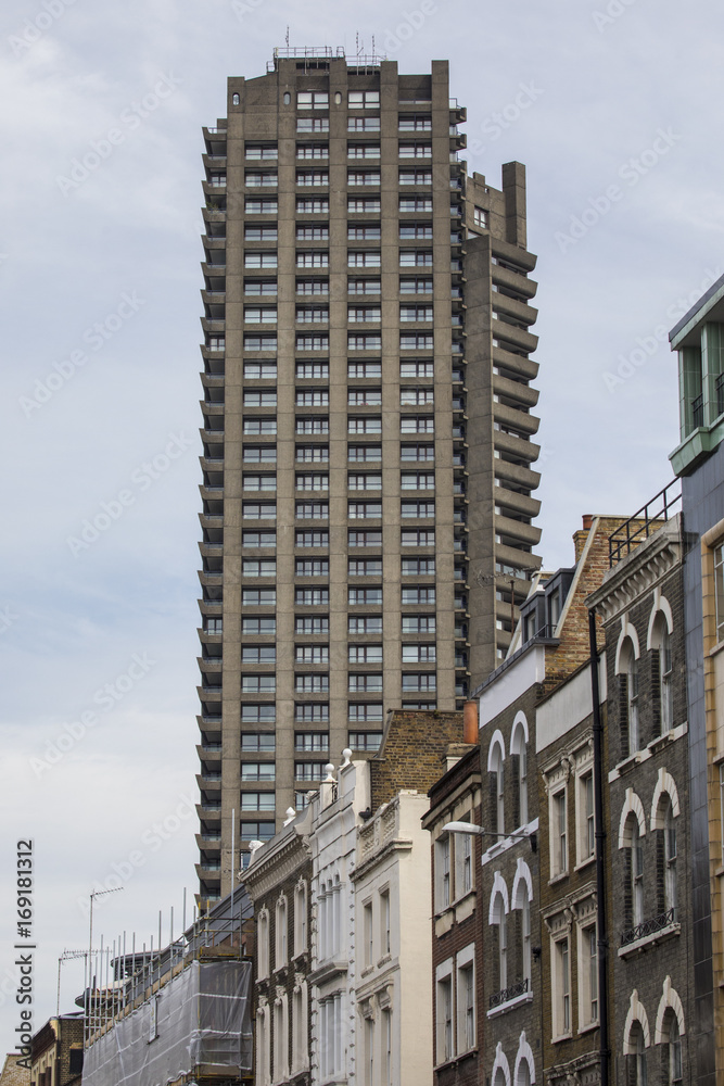 Barbican Estate Tower Block in London Barbican Estate Tower Block in London