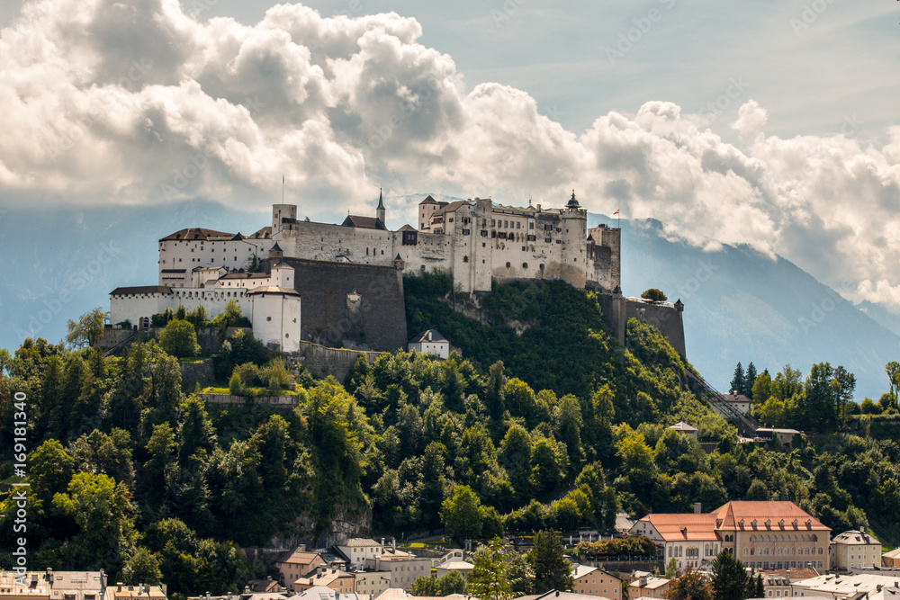 Festung Hohensalzburg, Salzburg, Ausblick vom Kapuzinerberg