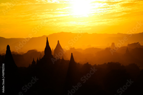 Beautiful Sunset in Bagan  Myanmar