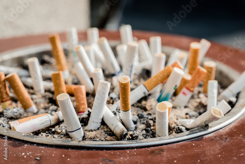 Smoking is addictive and many species of harmful organisms photo