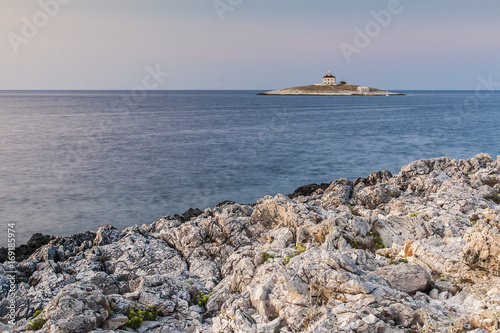 view of sea from the island of Hvar photo