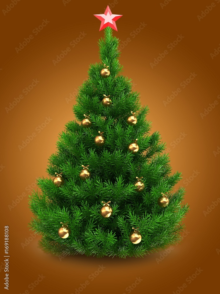 3d green Christmas tree 3d green Christmas tree