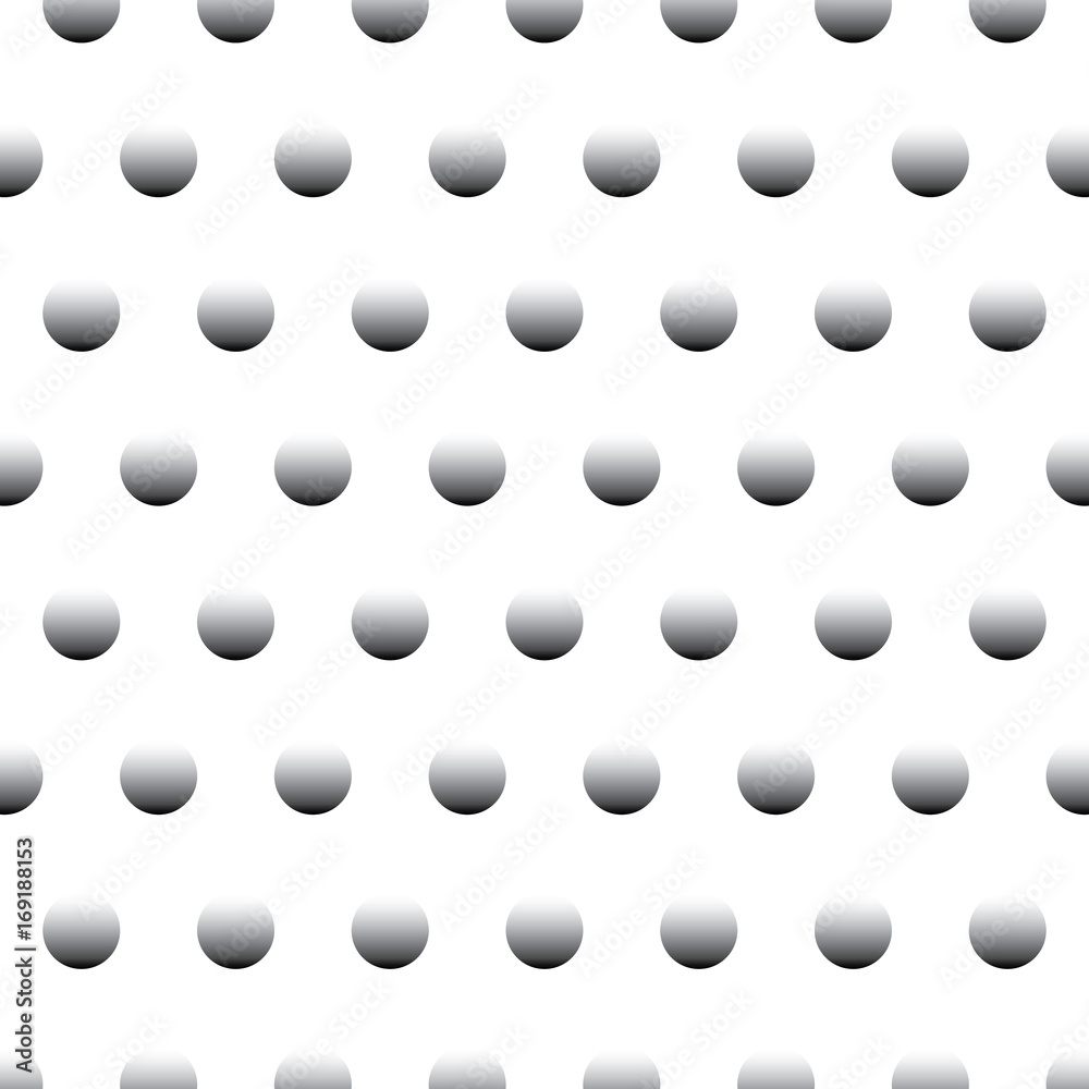 Seamless polka dot blue pattern with circles. Vector.