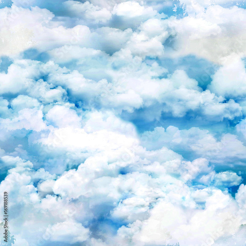 The Blue Sky With Clouds Background Heaven High Resolution Seamless Texture Stock Illustration Adobe Stock