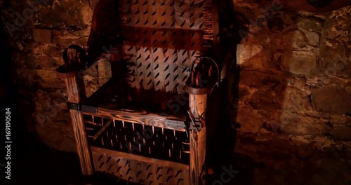 Medieval chair for torture photo