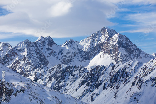 Austrian Alps in Kuehtai Ski Resort in winter © naturenow