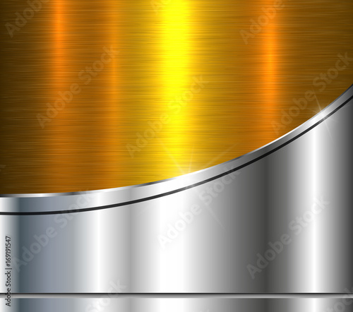 Background silver gold metallic