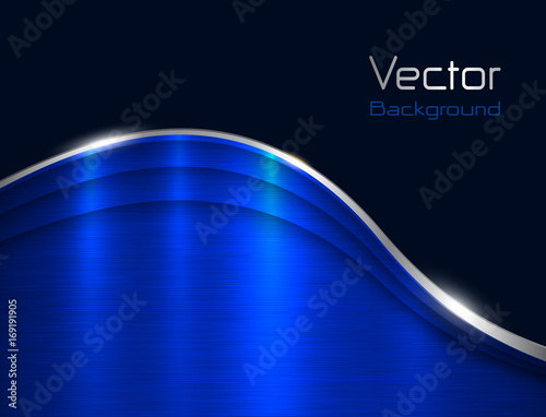 Background blue silver metallic