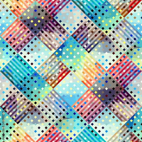 Seamless background pattern. Geometric diagonal plaid pattern