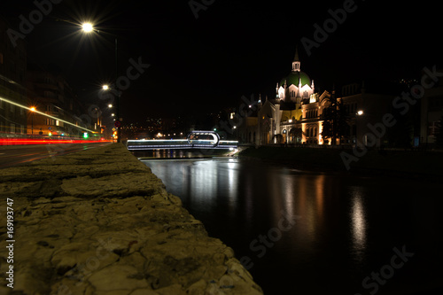 mopdern new bridge of sarajevo city, bosnia and herzigovina photo