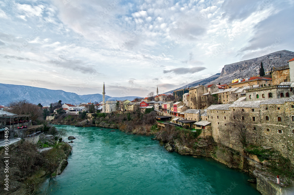 City of Mostar after the war in Bosnia and Herzigovina