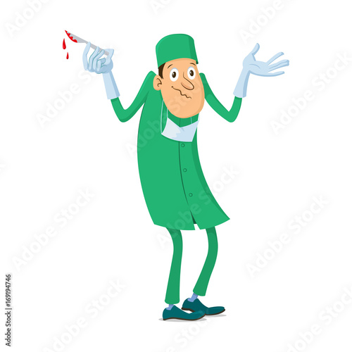 surgeon with a scalpel