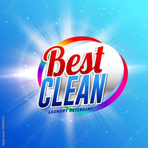 cleaning product or laundry detergent packaging design concept template