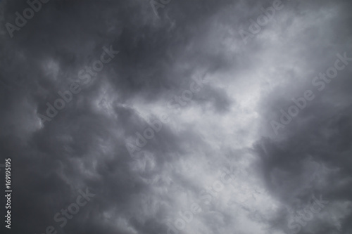 natural dark rain cloud or strom cloud before heavy raining, dramatic cloudscape.