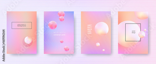 Set of modern fluid abstract backgrounds. Diffuse colored spots background. Vector template for banners, placards, poster, pop art flyers, presentations and annual reports. Hipster style. A4 size
