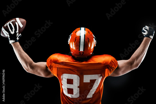Obraz na płótnie American football sportsman player w salonie