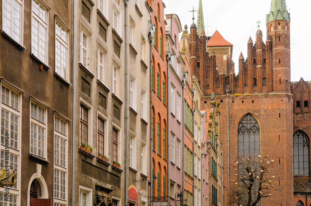 Ornate buildings in Gdansk