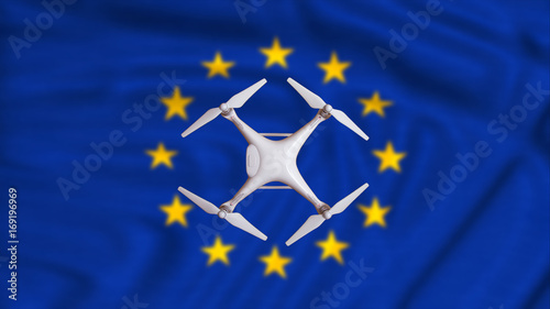 european rules for drone aerial aircraft law, drone concept