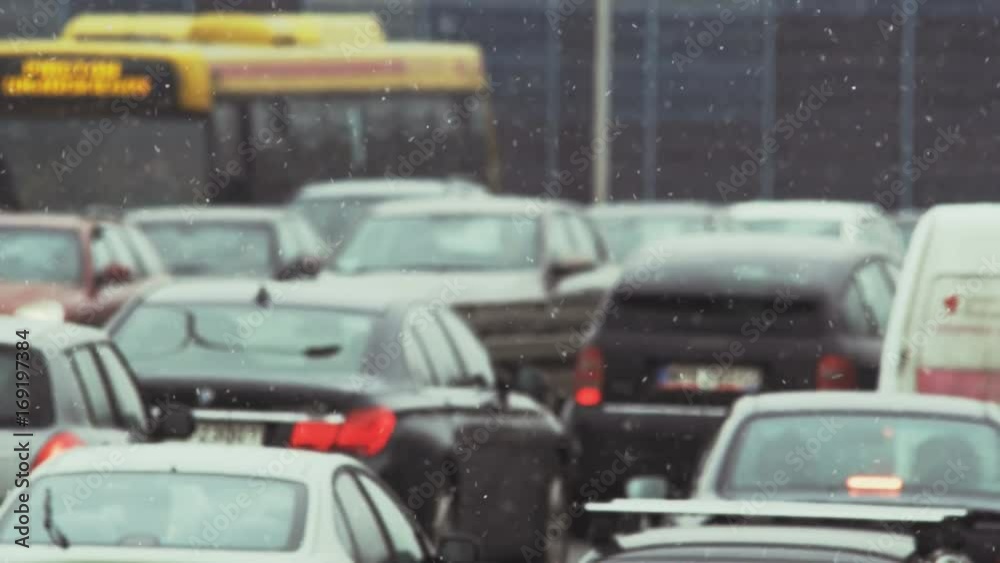 Traffic Jam. Cars Moving in Opposite Directions Traffic Jam. Cars Moving in Opposite Directions