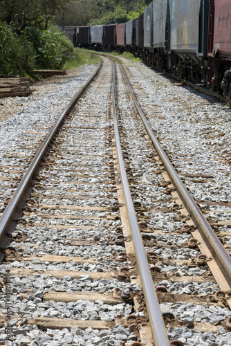 Railroad tracks in perspective