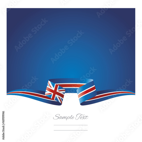Abstract background UK flag ribbon