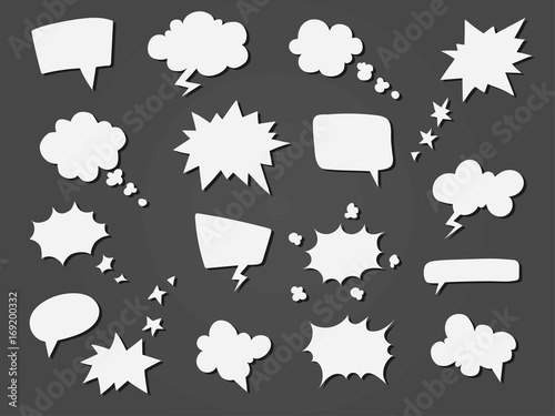 Cartoon speech balloons collection. photo