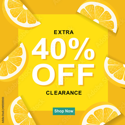 Sale Poster With Lemon