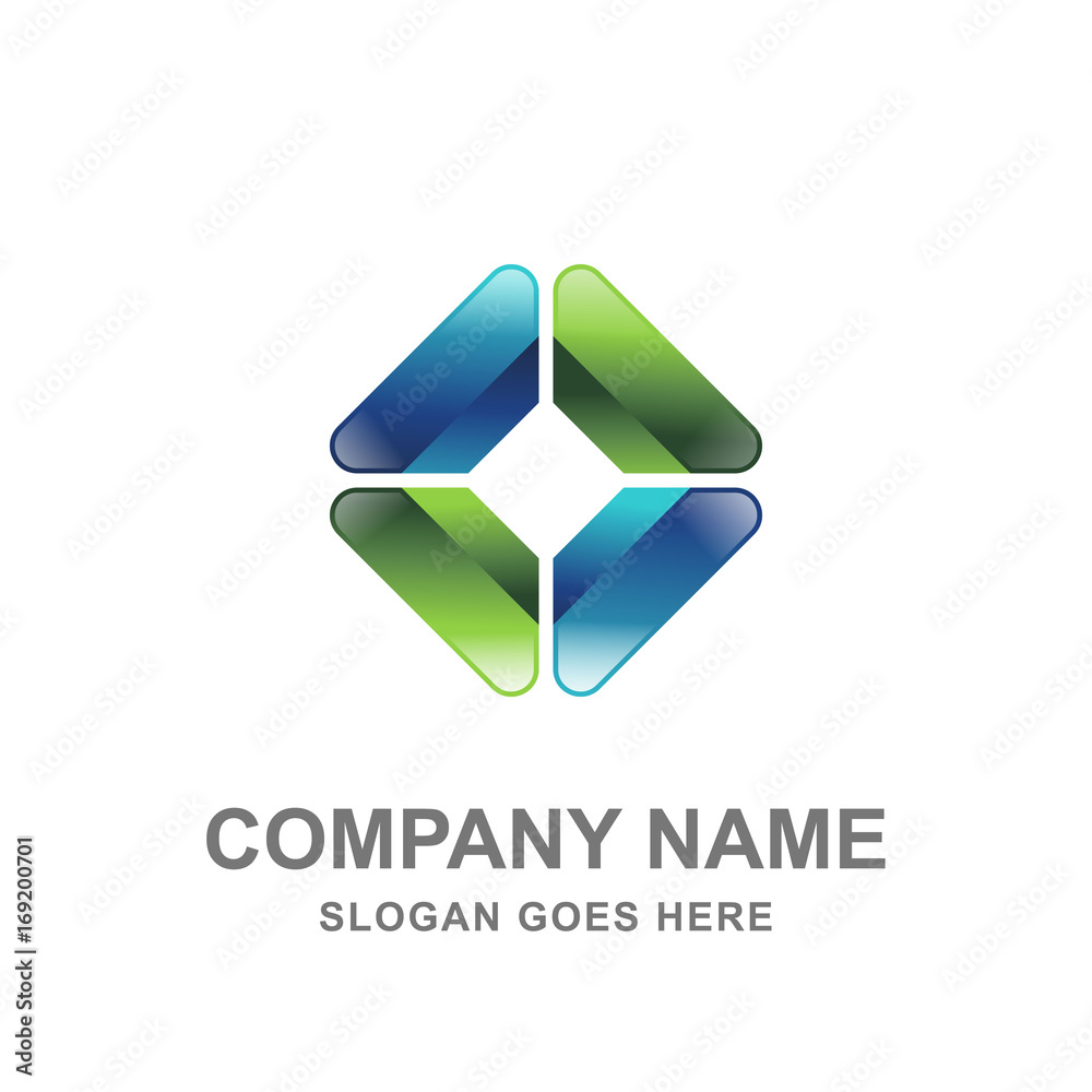 3D Abstract Rhombus Square Logo Infinity Design Vector 3D Abstract Rhombus Square Logo Infinity Design Vector