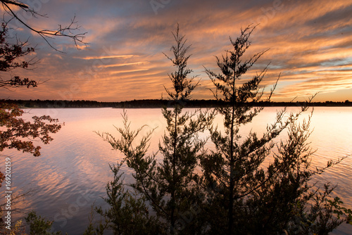 Vibrant Sunset at Lake // Fellows Lake, Springfield, MO photo