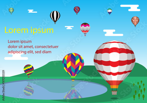 Hot air ballons in the sky