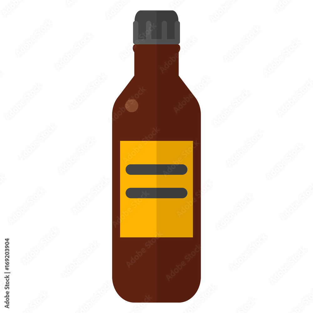 Bottle with iodine vector illustration