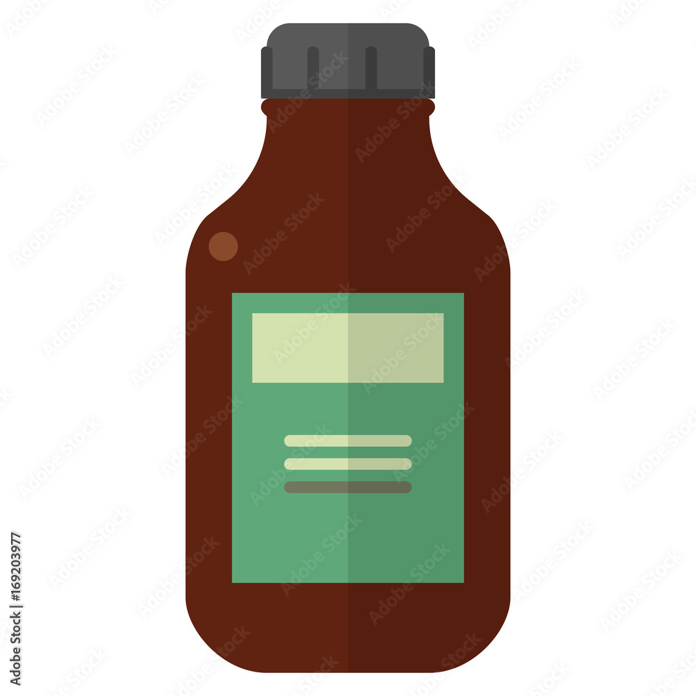 Bottle with medicament vector illustration Bottle with medicament vector illustration