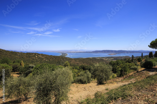 Lagoon of Orbetello in Tuscany, Italy