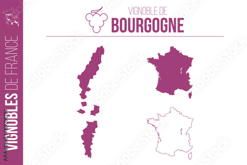Carte du vignoble de Bourgogne
