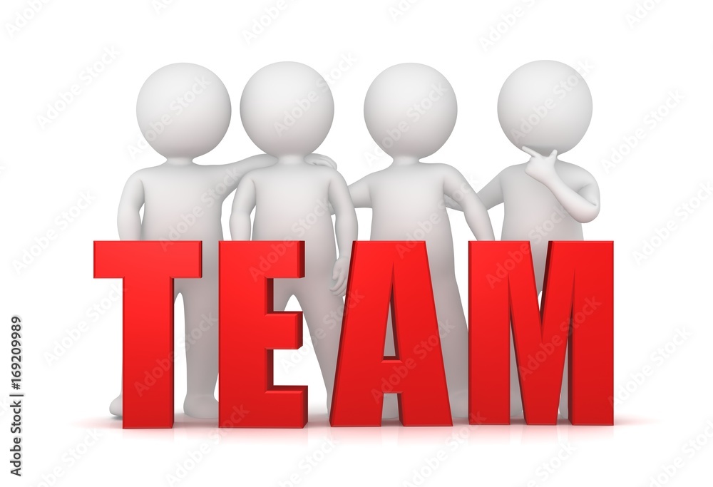 Team teamwork team player bulding spirit colleagues 3d text template red isolated on white Team teamwork team player bulding spirit colleagues 3d text template red isolated on white