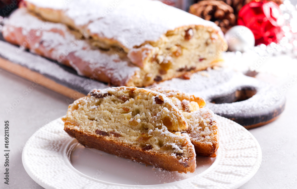 Stollen - German traditional Christmas cake Stollen - German traditional Christmas cake