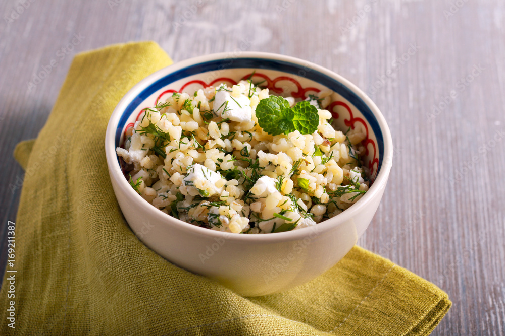 Bulgur, feta and herb salad Bulgur, feta and herb salad