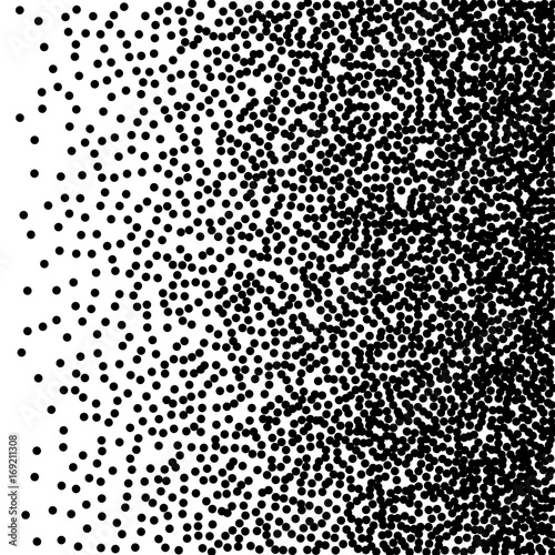 Abstract Gradient Halftone fine black square dotted, vector pattern in back.