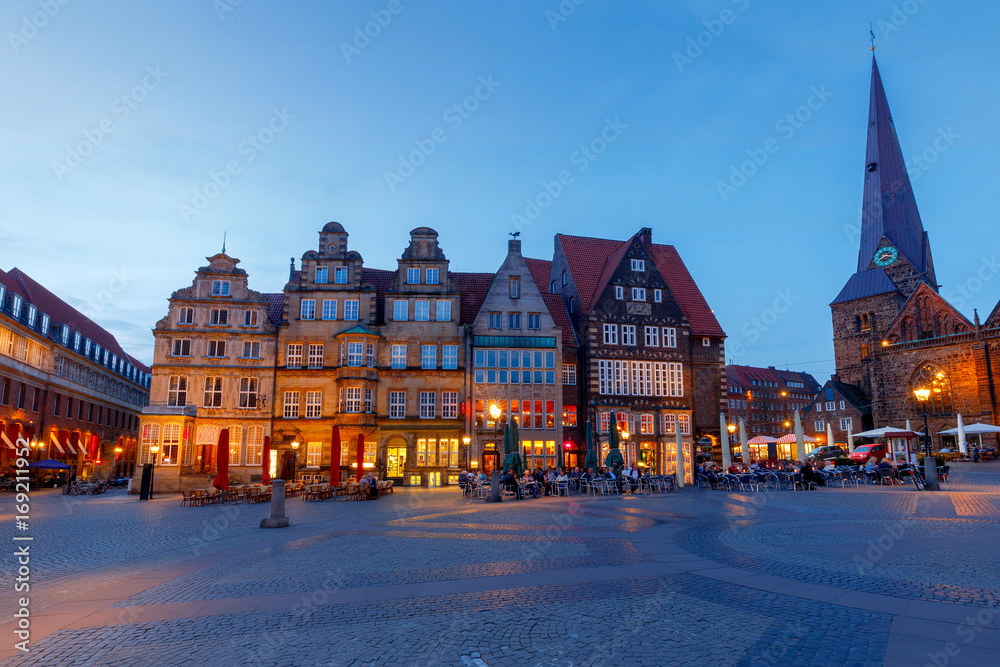 Obraz premium Bremen. The central market square. Town Hall.