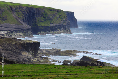 walk on the cliffs of mohor in ireland photo