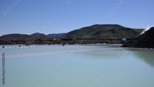 A sulfure tyrkys lake Blue Lagoon in Iceland