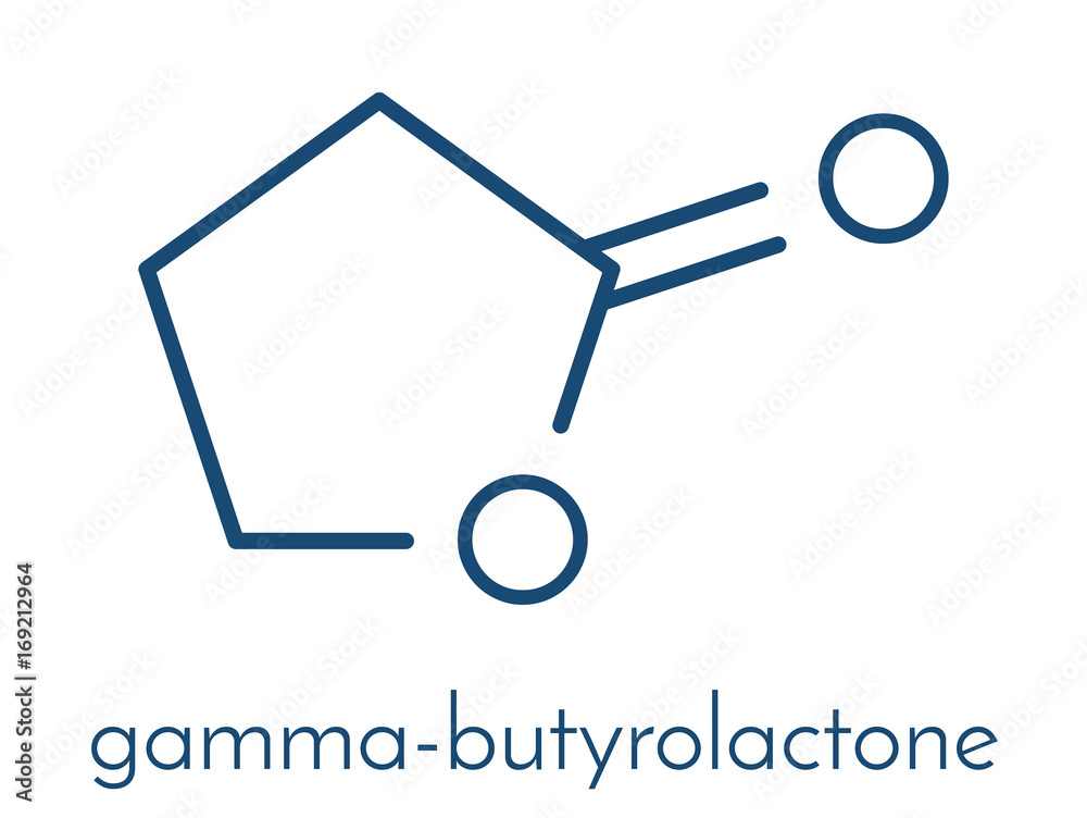Gamma-butyrolactone (GBL) solvent molecule. Used as prodrug form of GHB ...